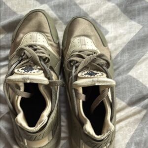Olive and Beige Nike Huaraches
